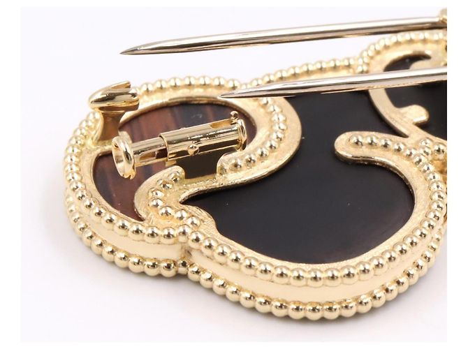Van Cleef & Arpels Katzen-Brosche Braun Schwarz Golden - Ansicht 5