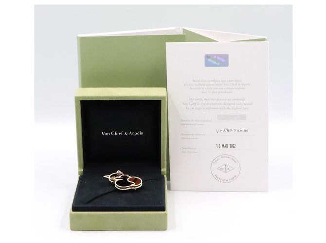 Van Cleef & Arpels Katzen-Brosche Braun Schwarz Golden - Ansicht 6