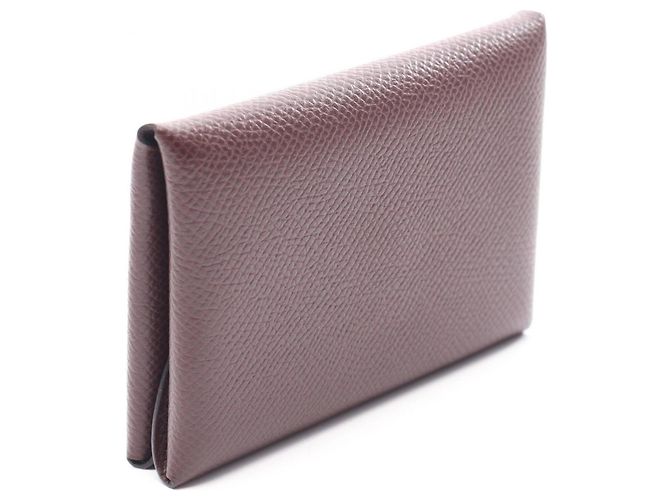 Hermès Cartera Hermes Calvi Duo Rouge Sellier Burdeos - vista 2