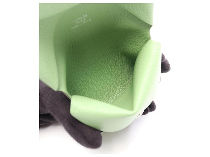 Hermès Cartera Hermes Calvi Duo Vert Cricket Verde - vista 5