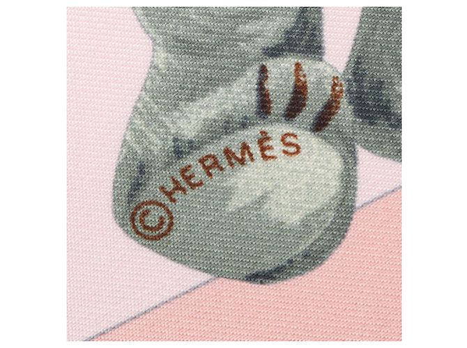 Hermès Sciarpa Hermes Carre 90 Confidents des Coeurs Rosa Multicolore - vista 2