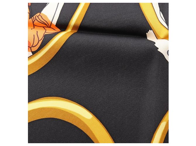 Hermès Sciarpa in seta Carré 90 Les Parisiens Hermes Nero Multicolore - vista 10