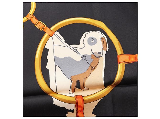 Hermès Sciarpa in seta Carré 90 Les Parisiens Hermes Nero Multicolore - vista 9