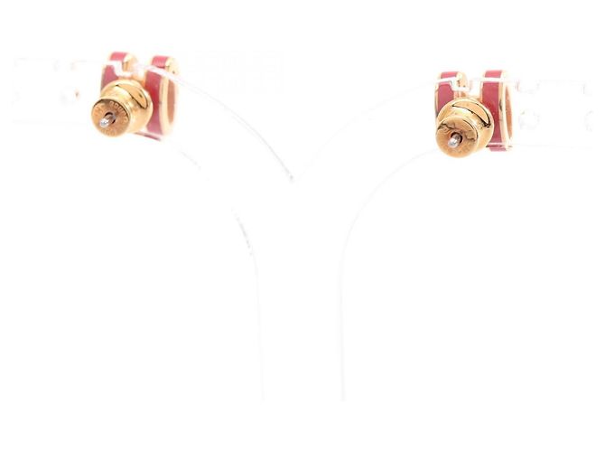 Hermès Pendientes Hermes Mini Pop H Rosa Dorado - vista 2