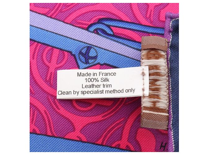 Silk In Pañuelo Hermès Petit H 90 Mors et Gourmettes Rosa Multicolor - vista 3
