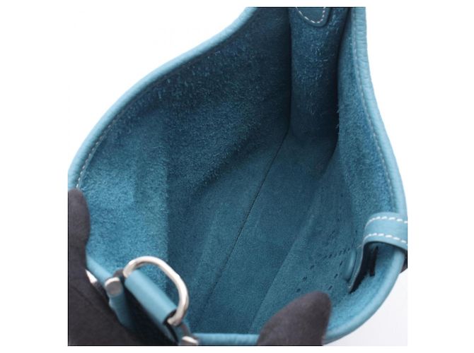 Hermès Borsa a tracolla Hermes Evelyne 23 Blue Jean - vista 3