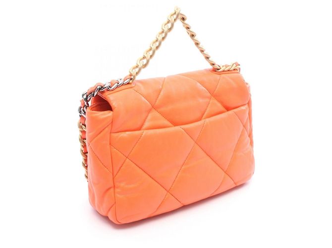 Borsa Chanel 19 Dixneuf Matelassé Arancione - vista 2