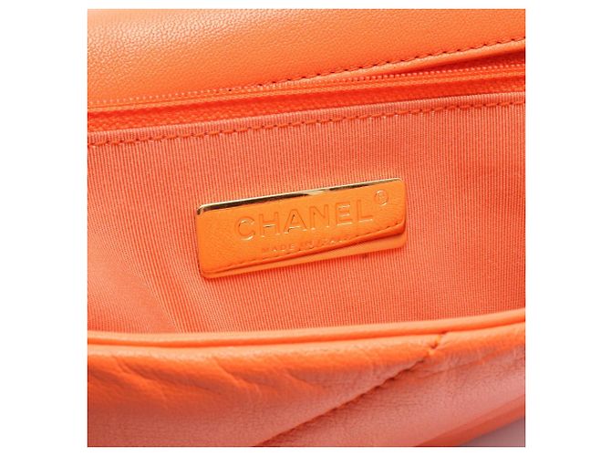 Borsa Chanel 19 Dixneuf Matelassé Arancione - vista 4