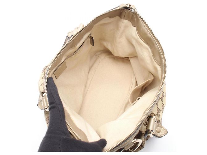 Borsa 2-Way Gucci Sukey GG Canvas Marrone Beige - vista 3
