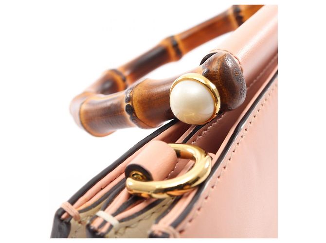 Borsa 2-Way Gucci Nymphaea Bamboo Rosa - vista 11