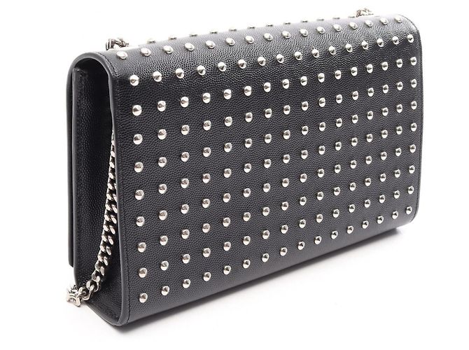 Borsa a Spalla Yves Saint Laurent Kate Medium Studded Nero - vista 2