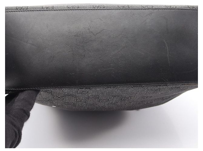 Borsa a tracolla Gucci Bamboo motivo GG Blu navy - vista 9