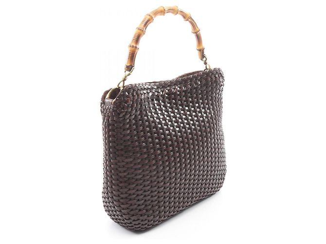 Borsa 2-Way Gucci Bamboo Marrone - vista 2