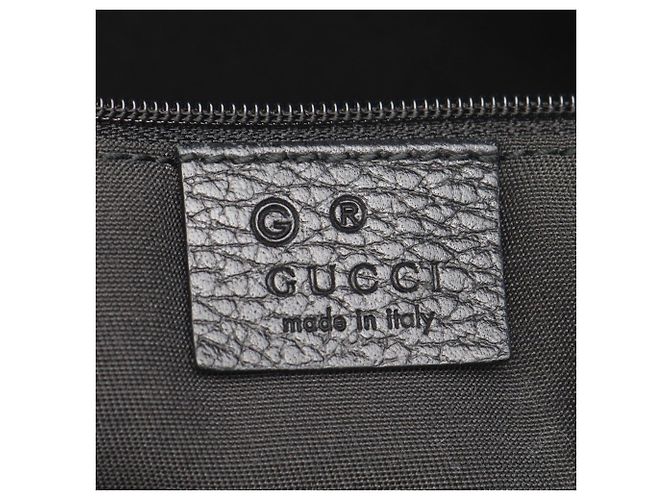 Bamboo Borsa Tote Gucci in denim nero e pelle - vista 4