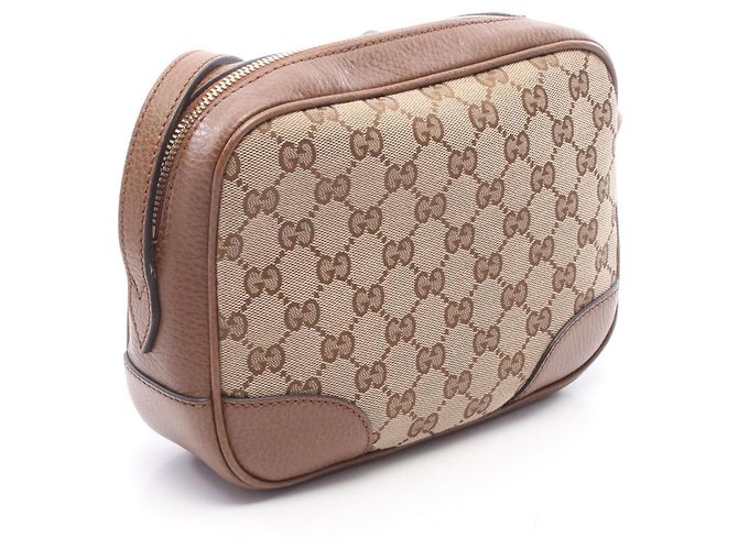 Borsa a tracolla Gucci Bree GG Canvas Marrone Beige - vista 2