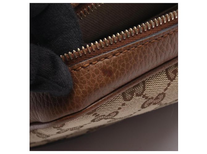 Borsa a tracolla Gucci Bree GG Canvas Marrone Beige - vista 5
