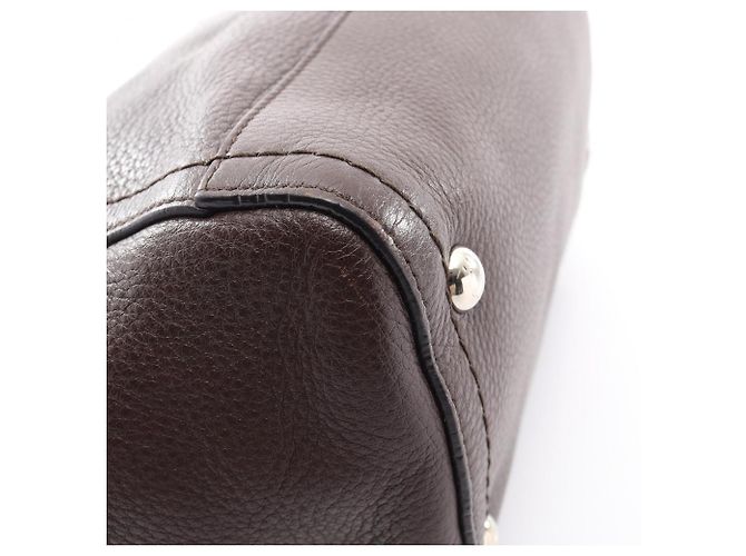Borsa a 2 modi Salvatore Ferragamo Gancini Marrone - vista 5