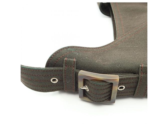 Borsa a tracolla Salvatore Ferragamo Gancini Verde - vista 14