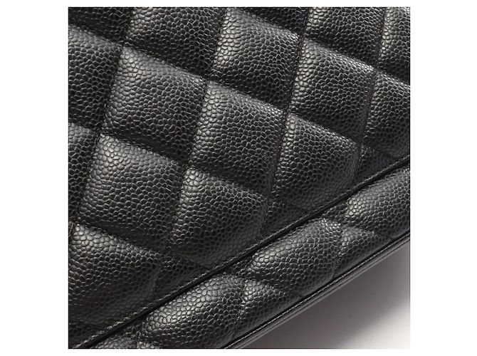 Borsa Tote Chanel Reissue in pelle di vitello martellata nera Nero - vista 11