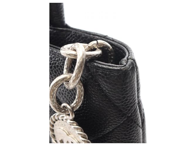 Borsa Tote Chanel Reissue in pelle di vitello martellata nera Nero - vista 9