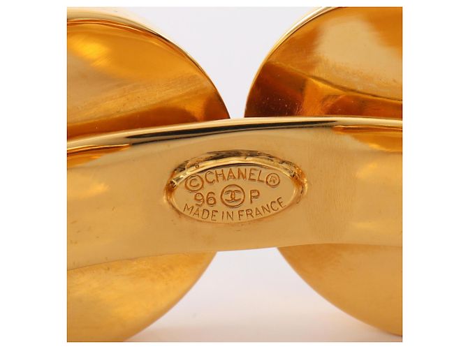 Pulsera rígida Chanel Coco Mark Blanco Dorado - vista 3