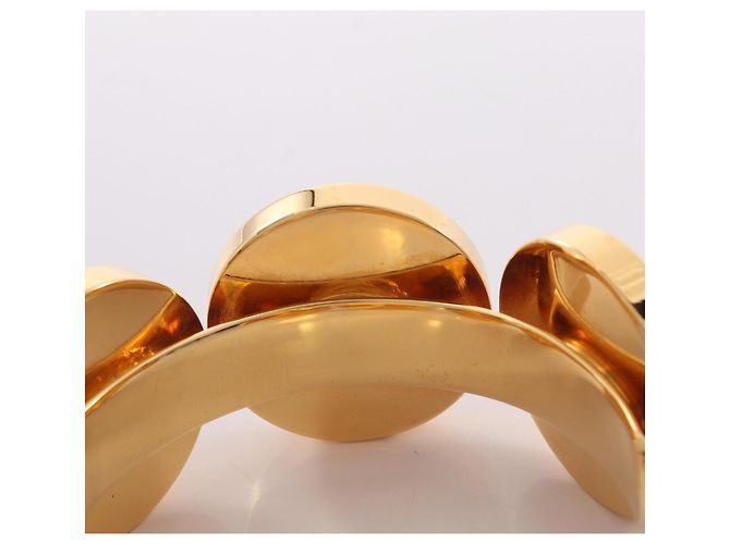 Pulsera rígida Chanel Coco Mark Blanco Dorado - vista 6