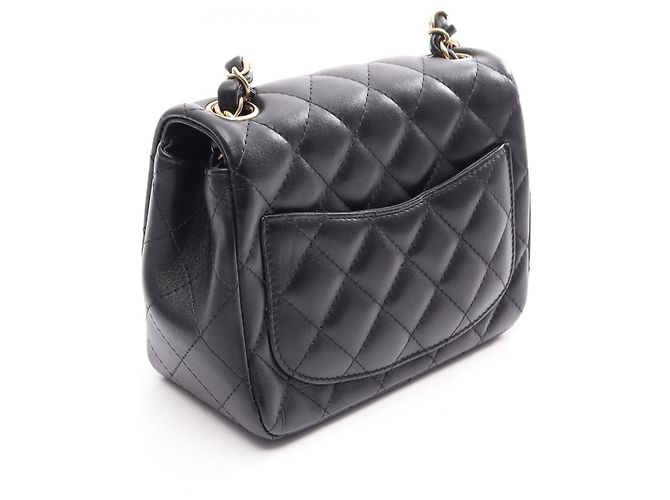 Borsa a tracolla Chanel Mini Matelassé in agnello Nero - vista 2