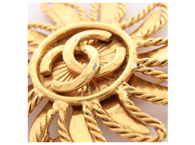 Spilla fiore logo Coco di Chanel D'oro - vista 6