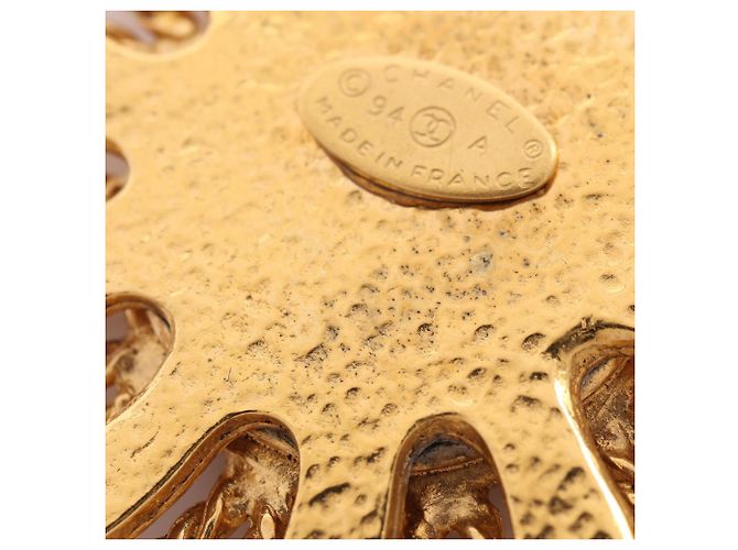 Spilla fiore logo Coco di Chanel D'oro - vista 8