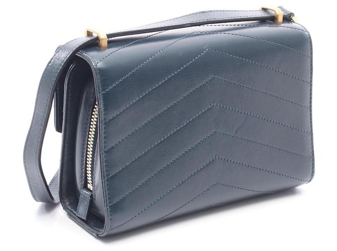 Borsa a tracolla Chanel Chevron V-Stitch verde - vista 2