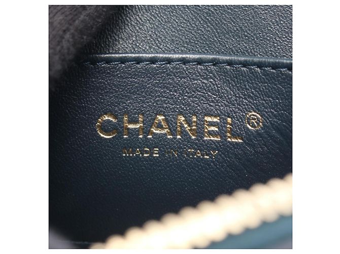 Borsa a tracolla Chanel Chevron V-Stitch verde - vista 4