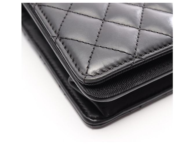 Borsa a tracolla Chanel Matelassé in agnello nero - vista 11