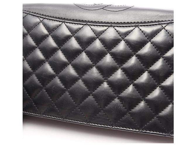 Borsa a tracolla Chanel Matelassé in agnello nero - vista 14