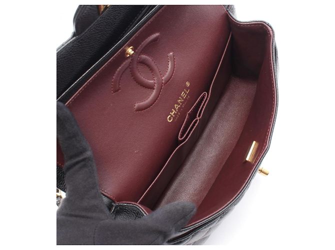Timeless Borsa a tracolla Chanel Matelassé Double Flap Nero - vista 3