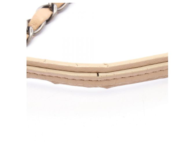 Borsa a tracolla Chanel Matelassé in agnello beige - vista 7