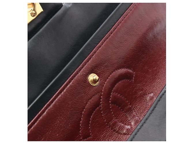 Borsa a Spalla Chanel Matelassé Double Flap Nero - vista 11