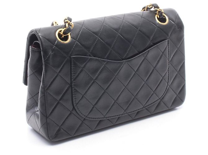 Borsa a Spalla Chanel Matelassé Double Flap Nero - vista 2