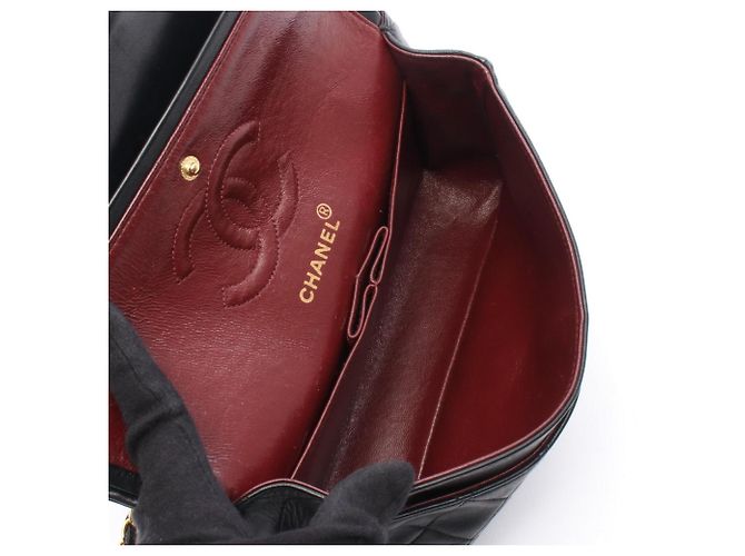 Borsa a Spalla Chanel Matelassé Double Flap Nero - vista 3