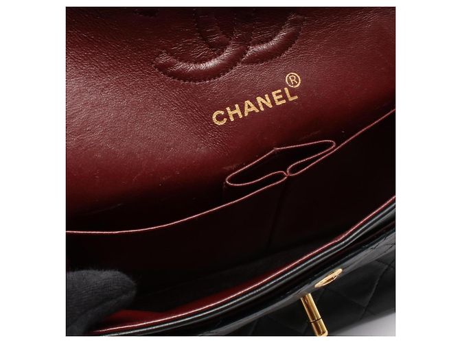 Borsa a Spalla Chanel Matelassé Double Flap Nero - vista 9