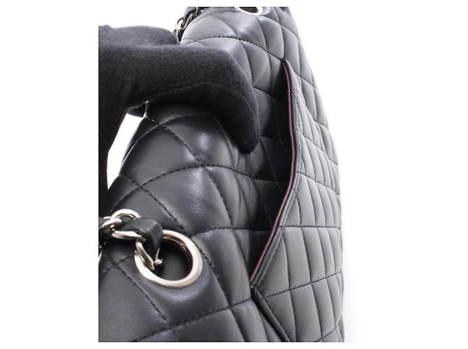 Borsa a Spalla Chanel Matelassé Double Flap Nero - vista 6