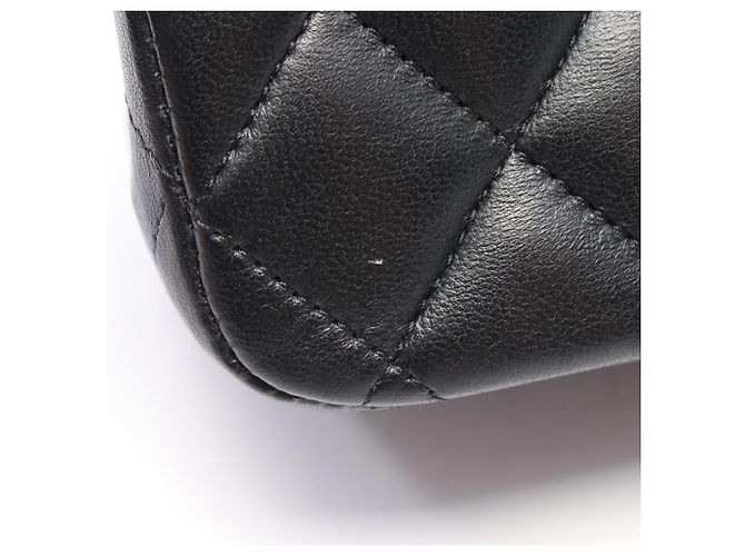 Borsa a Spalla Chanel Matelassé Double Flap Nero - vista 8