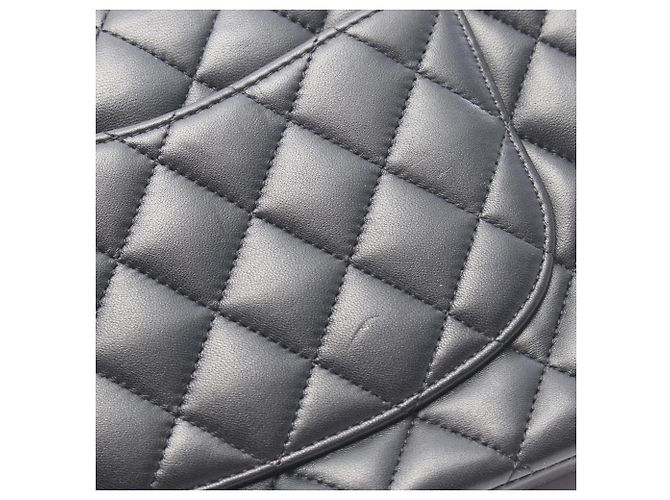Borsa a Spalla Chanel Matelassé Double Flap Nero - vista 9