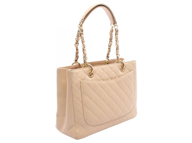 Borsa Tote Chanel Matelassé Grand Shopping GST Beige - vista 2