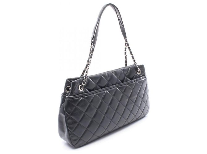 Timeless Borsa Tote Chanel Matelassé Coco Mark Nero - vista 2