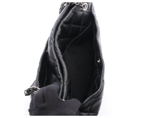 Timeless Borsa Tote Chanel Matelassé Coco Mark Nero - vista 6