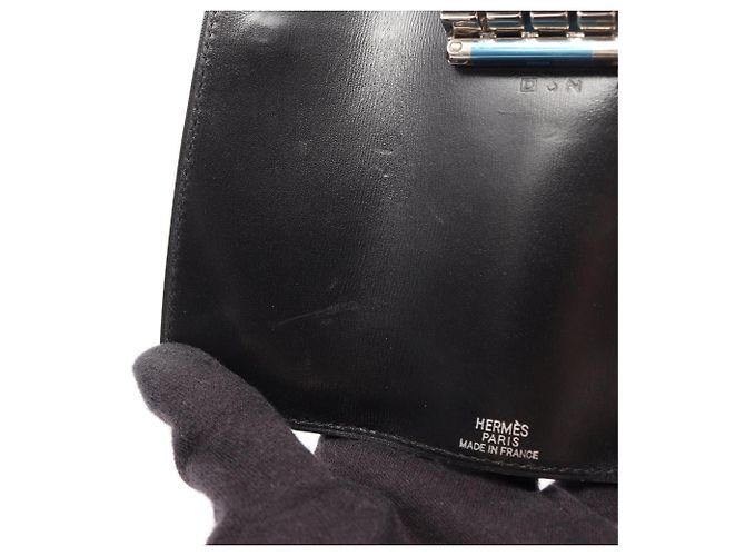 Hermès Hermes Sellier Etuicle 4 Black Key Case Nero - vista 6