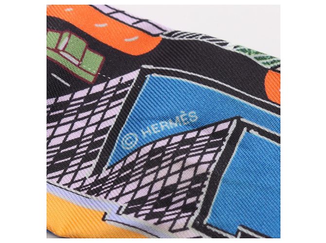 Hermès Foulard Twilly Pantin City Hermes Nero Multicolore - vista 4