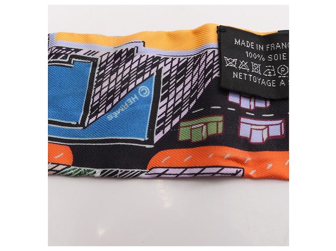 Hermès Foulard Twilly Pantin City Hermes Nero Multicolore - vista 6