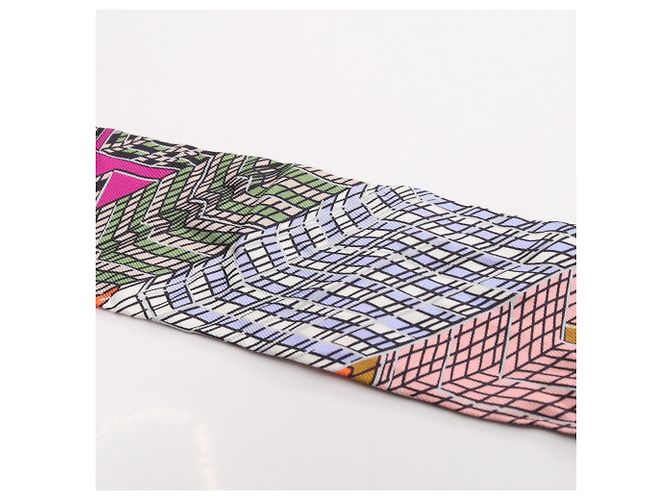 Hermès Foulard Twilly Pantin City Hermes Nero Multicolore - vista 8