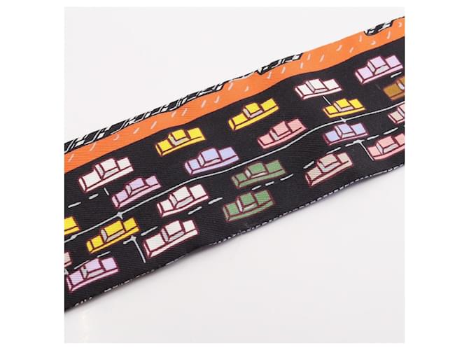 Hermès Sciarpa Twilly Pantin City Hermes Nero Multicolore - vista 6